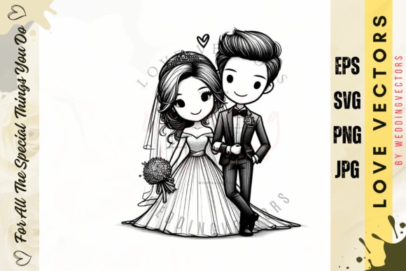 C2239: Minimalist Wedding Vectors for Timeless Design