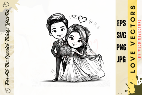 C2768 Vectors: The Modern Romance of Minimalist Wedding Design