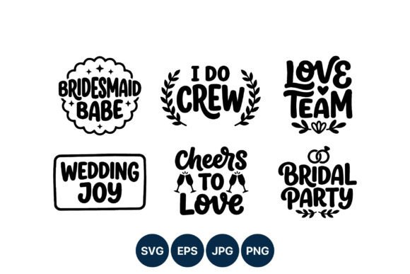 Charming Wedding Phrases Handwritten Vector Set for Designers