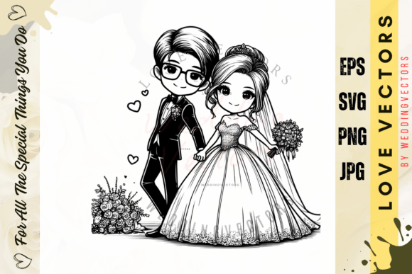 Classic Timeless Love: The C4964 Vector Set for Elegant Design