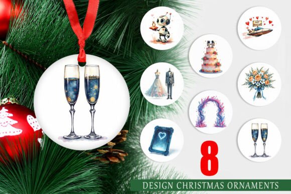 Cosmic Sci-Fi Wedding Ornament: A Celestial Touch for Festive Decor