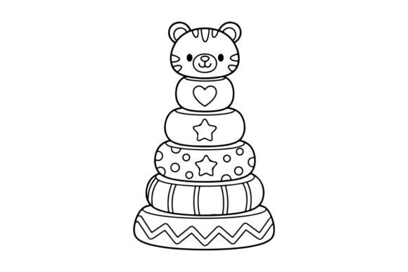 Cute Teddy Bear on Wedding Cake Vector: A Charming Design Asset