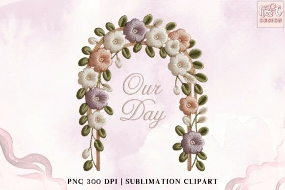 Our Day Floral Embroidered Wedding Arch: A Designer's Guide