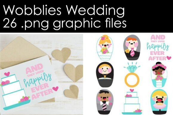 Wobblies Wedding: Whimsical Graphics for Modern Celebrations